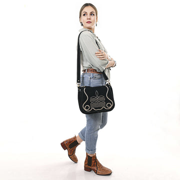 American Darling Crossbody Suede Genuine Leather Women Bag Western Handbag Purse|